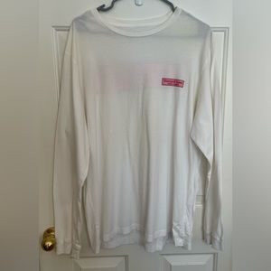 Men’s Vineyard Vines White Long Sleeve Crewneck Martha's Vineyard Logo Tee Shirt